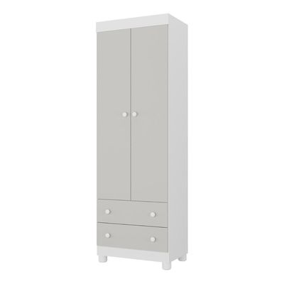 Guarda-roupa Infantil 62cm 2 Portas E 2 Gavetas Allegra Multimóveis Mp4441 Branco/off White Branco/off White