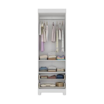 Guarda-roupa Infantil 62cm 2 Portas E 2 Gavetas Allegra Multimóveis Mp4441 Branco/off White Branco/off White