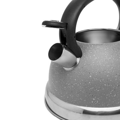 Chaleira Indução 3l Com Apito Em Alumínio Com Revestimento Cerâmico Cinza Wolff