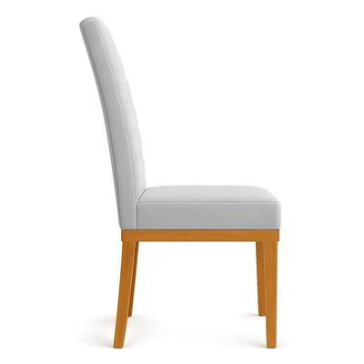 Kit 2 Cadeiras De Jantar Solana Veludo Cinza Base De Madeira - Pallazio