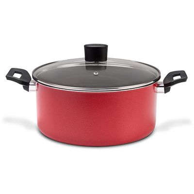 Jogo de Panelas Salt Vermelho Antiaderente Pro Flon 10 Peças - Brinox 7001/434