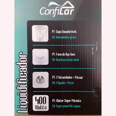 Liquidificador 2 Vel Branco 400w Mondial Confilar 110v L68