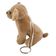 Chaveiro Cachorro Pelúcia Marrom Com Laço 11cm