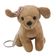 Chaveiro Cachorro Pelúcia Marrom Com Laço 11cm
