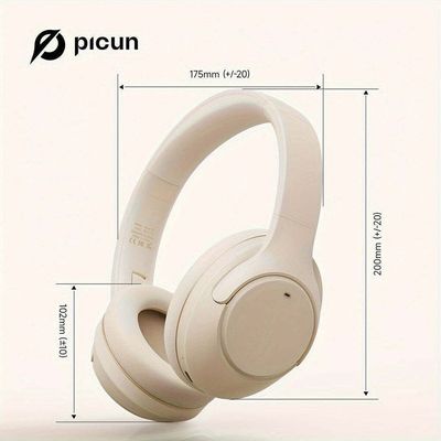 Fone de Ouvido sem fio Picun F2 100h de Bateria ANC e Modo Jogo Preto