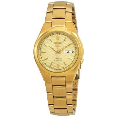 Relógio Seiko Masculino Ref: Snk610b1 C1kx Automático Clássico Dourado