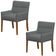 Kit 2 Cadeiras Para Mesa De Jantar Angel Base Madeira Corano Cinza - Nexta Casa