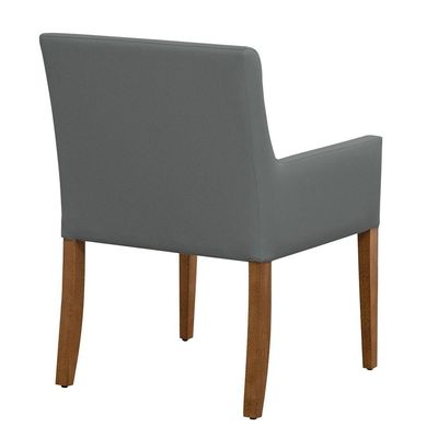 Kit 2 Cadeiras Para Mesa De Jantar Angel Base Madeira Corano Cinza - Nexta Casa