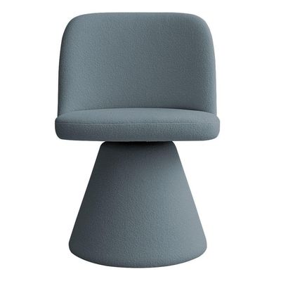 Kit 04 Cadeiras De Jantar Base Fixa Liz Bouclé Azul Claro - Nexta Casa