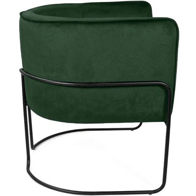 Kit 02 Poltronas Betina Base Preto Veludo Verde - Nexta Casa