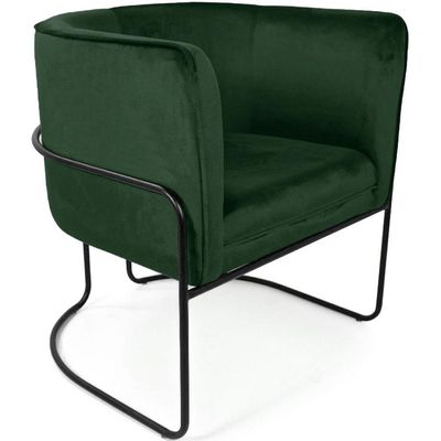 Kit 02 Poltronas Betina Base Preto Veludo Verde - Nexta Casa
