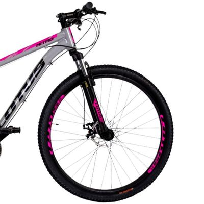 Bicicleta Cairu Nitro Aro 29 Al 21v 17.5 - 311375 Cinza-rosa