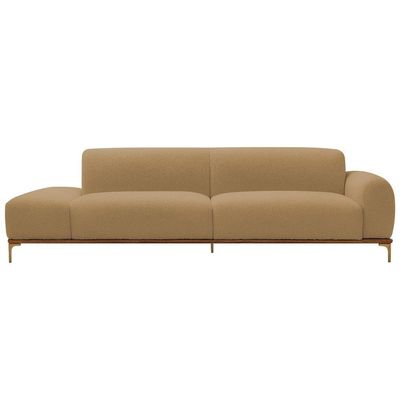 Sofá Living Unne 3 Lugares 210cm Terminal Direito Bouclé Camel - Nexta Casa Cor Camel