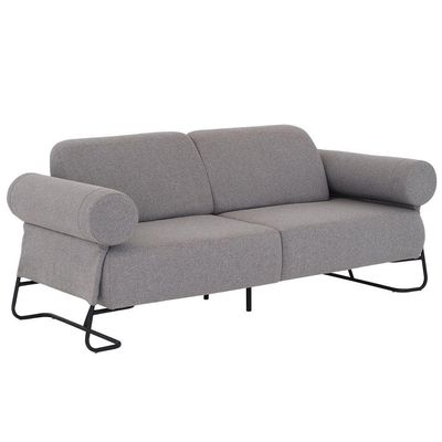 Sofá Sala De Estar 03 Lugares 180cm Detroit Linho Cinza Mesclado - Nexta Casa