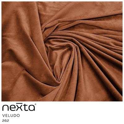 Sofá Curvo Montserrat 230cm 04 Lugares Veludo Terracota - Nexta Casa
