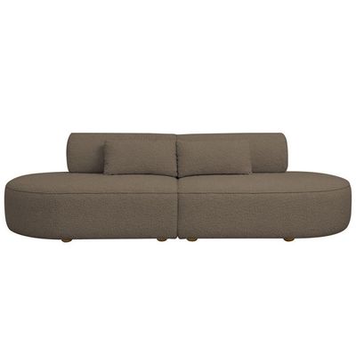 Sofá Orgânico Horizonte 4 Lugares 230cm Bouclé Marrom - Nexta Casa