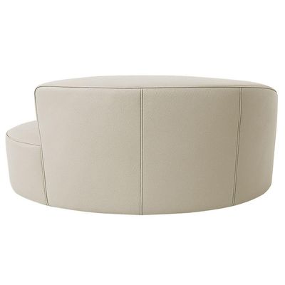 Sofá Curvo 3 Lugares 180cm Eron Braço Dir. Corano Off White - Nexta Casa