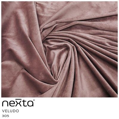 Sofá Curvo 03 Lugares 180cm Eron Braço Direito Veludo Rosê - Nexta Casa