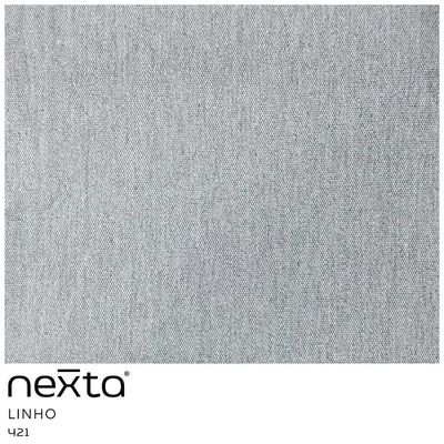 Sofá Curvo 02 Lugares 150cm Eron Braço Esquerdo Linho Cinza Claro - Nexta Casa