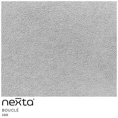 Sofá Curvo 02 Lugares 150cm Eron Braço Esquerdo Bouclé Cinza Claro - Nexta Casa