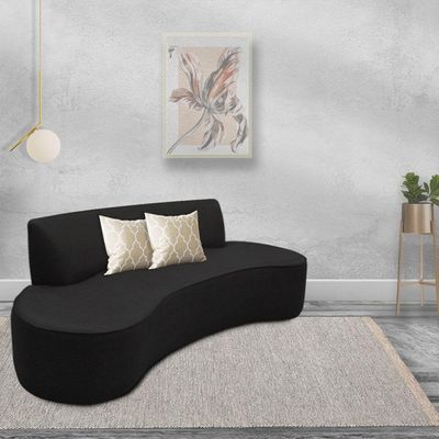Sofá 04 Lugares 230cm Mônaco Corano Preto - Nexta Casa