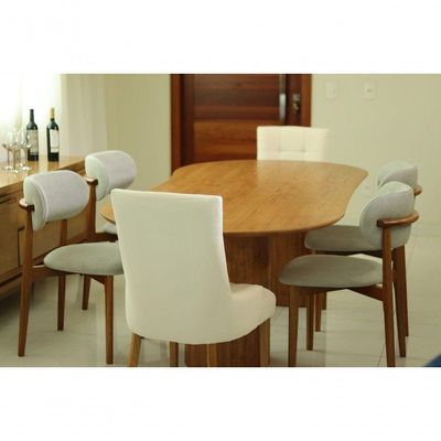 Sala De Jantar Orgânica 6 Cadeiras Alexandria Royal Requinte