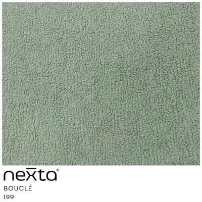 Puff Decorativo Redondo Mid Bouclé Verde Claro - Nexta Casa