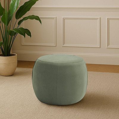 Puff Decorativo Redondo Golf 55x55cm Poliéster Verde - Nexta Casa