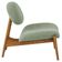 Poltrona Decorativa Yves Base Madeira Castanho Bouclé Verde Claro - Nexta Casa