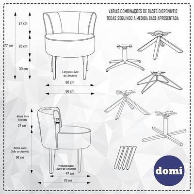Poltrona Decorativa Para Sala De Estar Olivia Pés Fixa Veludo Marrom Claro - Nexta Casa