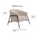 Poltrona Decorativa Maitê Base Aço Preto Bouclé Off White - Nexta Casa Cor Off White