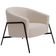 Poltrona Decorativa Maitê Base Aço Preto Bouclé Off White - Nexta Casa Cor Off White