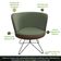 Poltrona Decorativa Chiara Base Orby Corano Marrom/poliéster Verde Claro - Nexta Casa
