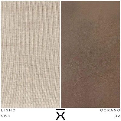 Cadeira De Jantar Mila Aço Ouro.f Corano Marrom/lona Bege - Nexta Casa