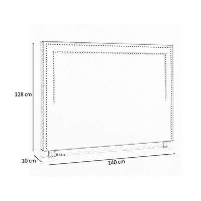 Cabeceira Cama Box Casal 140 Cm London Veludo Bege Claro - Nexta Casa