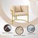 Poltrona Moderna Sala Base Dourada Design Luxo Luna Suede Rosa