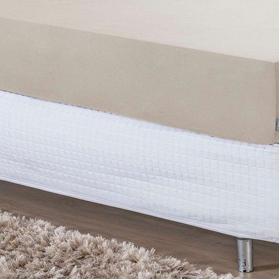 Jogo De Cama Solteiro Nobre 2 Peças Lençol Com Elástico De 30cm De Altura Malha 100% Algodão - Palha