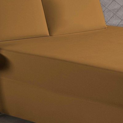 Jogo De Cama Queen Nobre 3 Peças Luva De Box 55cm De Altura Malha 100% Algodão - Cobre
