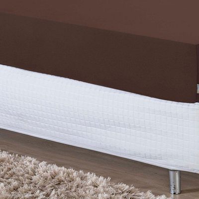 Lençol Com Elástico Solteirão Nobre 1 Peça 30cm De Altura Malha 100% Algodão - Marrom