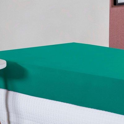 Lençol Com Elástico Solteirão Nobre 1 Peça 30cm De Altura Malha 100% Algodão - Jade