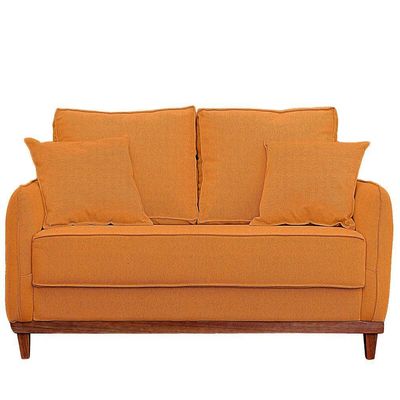 Kit Sofa Sena 2 E 3 Lugares Base De Madeira Para Sala Hotel Linho Terra Cota