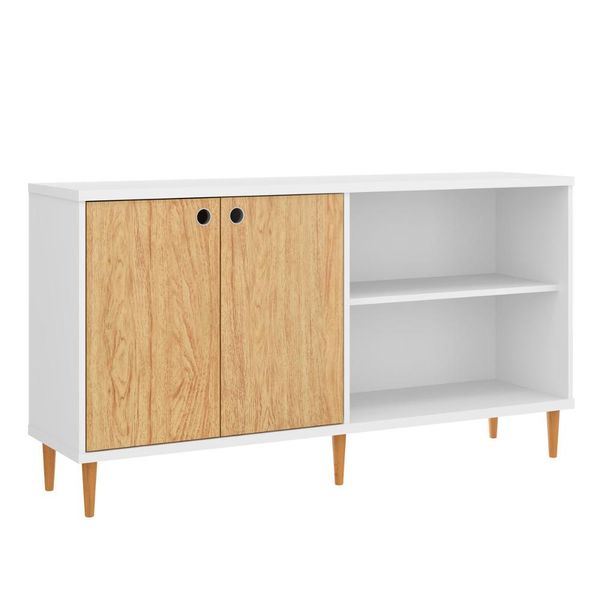 Rack TV Ditália até 50” 2 Portas RC-30 Branco/Carvalho