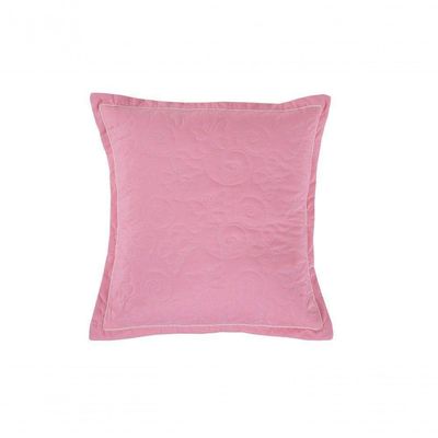 Capa De Almofada Decorativa Quadrada Vanessa Hipercal 180 Fios Bordada 1 Peça 100% Poliéster - Salmão