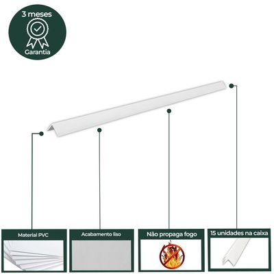 Cantoneira L Pvc Canto 25mmx25mmx300cm 15 Un Bariri - Tk
