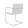 Kit 4 Cadeiras Brno Para Escritório Couro Sintético Branco Tubular Cromada