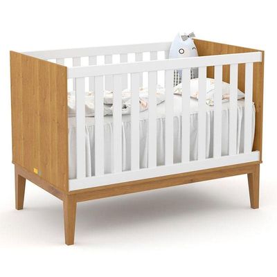 Quarto De Bebê Americano 6 Portas Com Berço Americano Unique Freijó Branco Soft  Eco Wood - Matic - Henn
