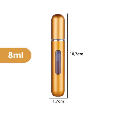 Mini Frasco Porta Perfume Recarregavel Dourado Fosco
