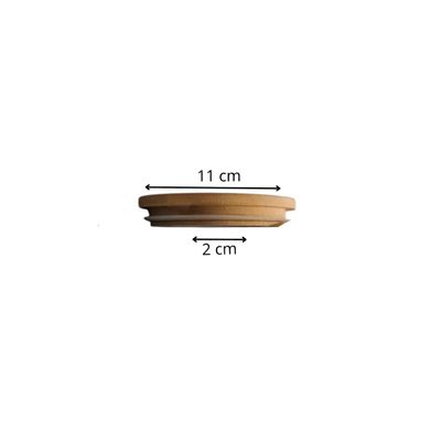 Pote Mantimentos 1300ml Vidro Bambu