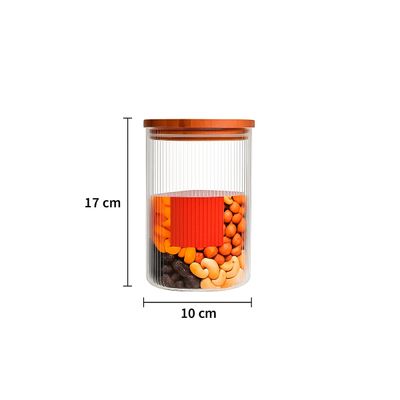 Pote Mantimentos 1300ml Vidro Bambu