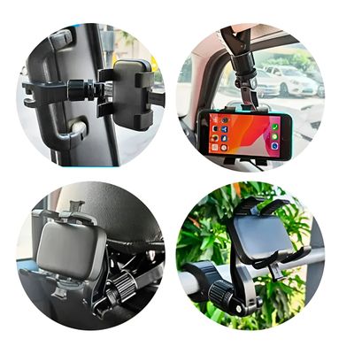 Suporte Gancho Preto Celular Automotivo